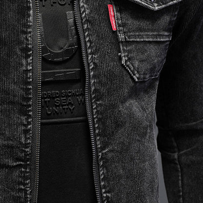 New-DSQ2 2024ss Black Thick Denim Jacket