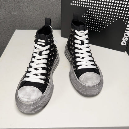 NEW-DSQ2 Rivets High-top shoes