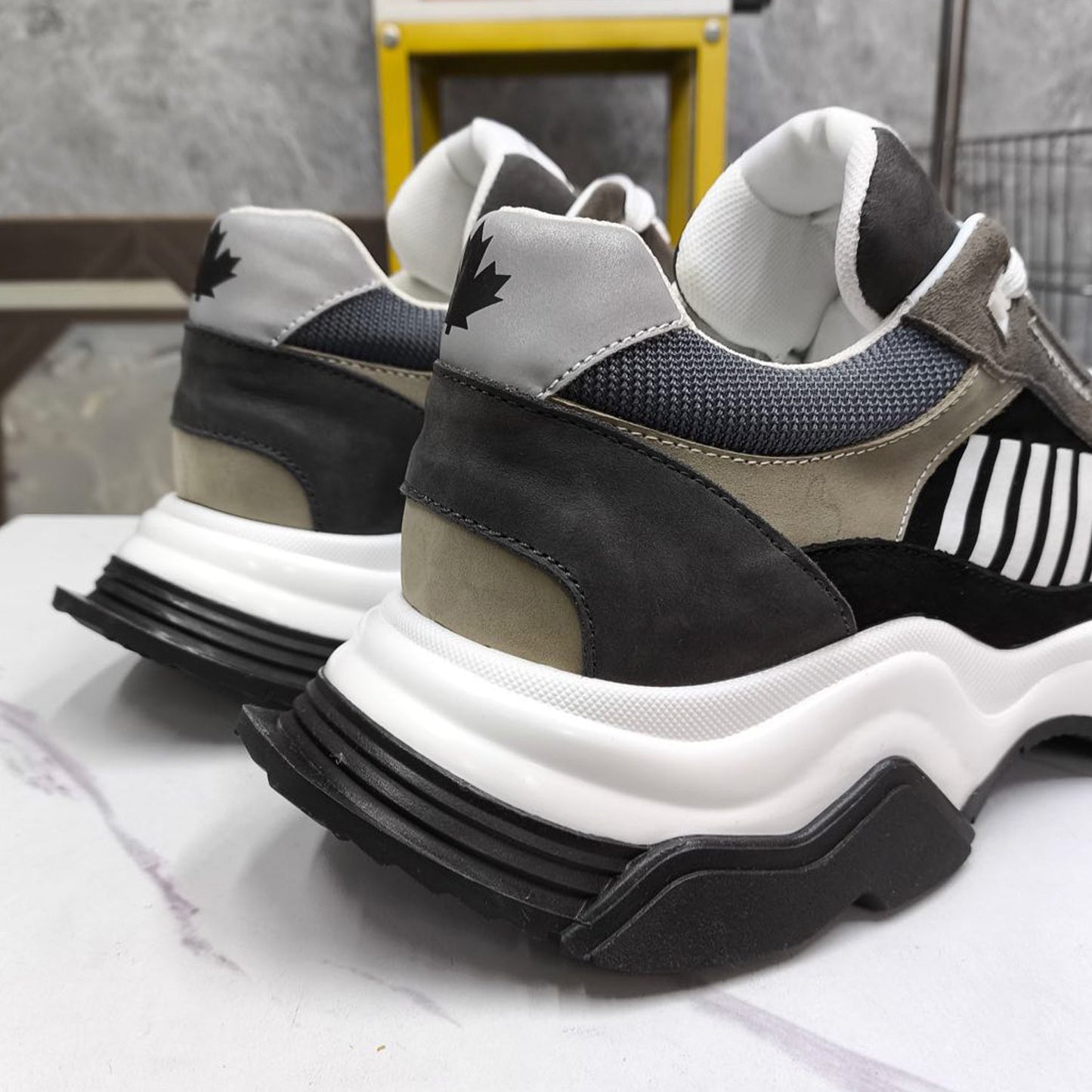 NEW-DSQ2 Leather sneakers