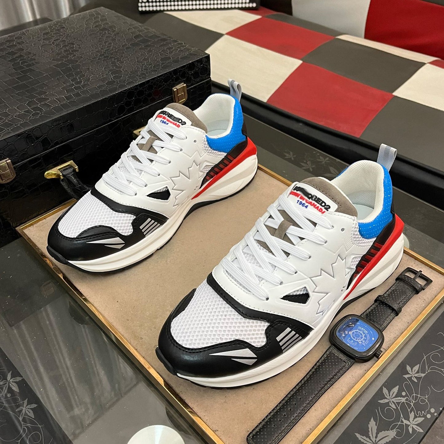 NEW-DSQ2 Couple Leather sneakers