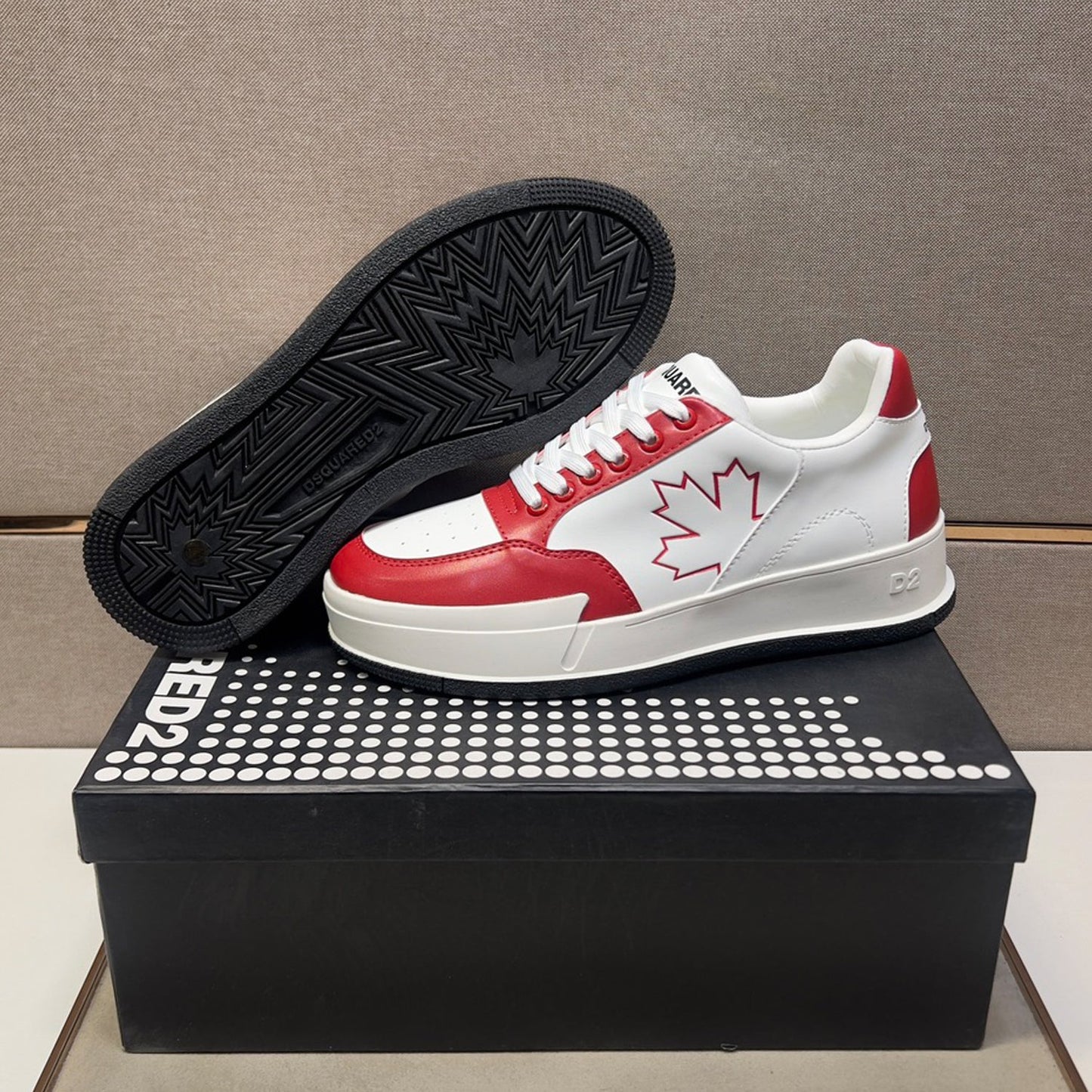 NEW-DSQ2 Leather sneakers