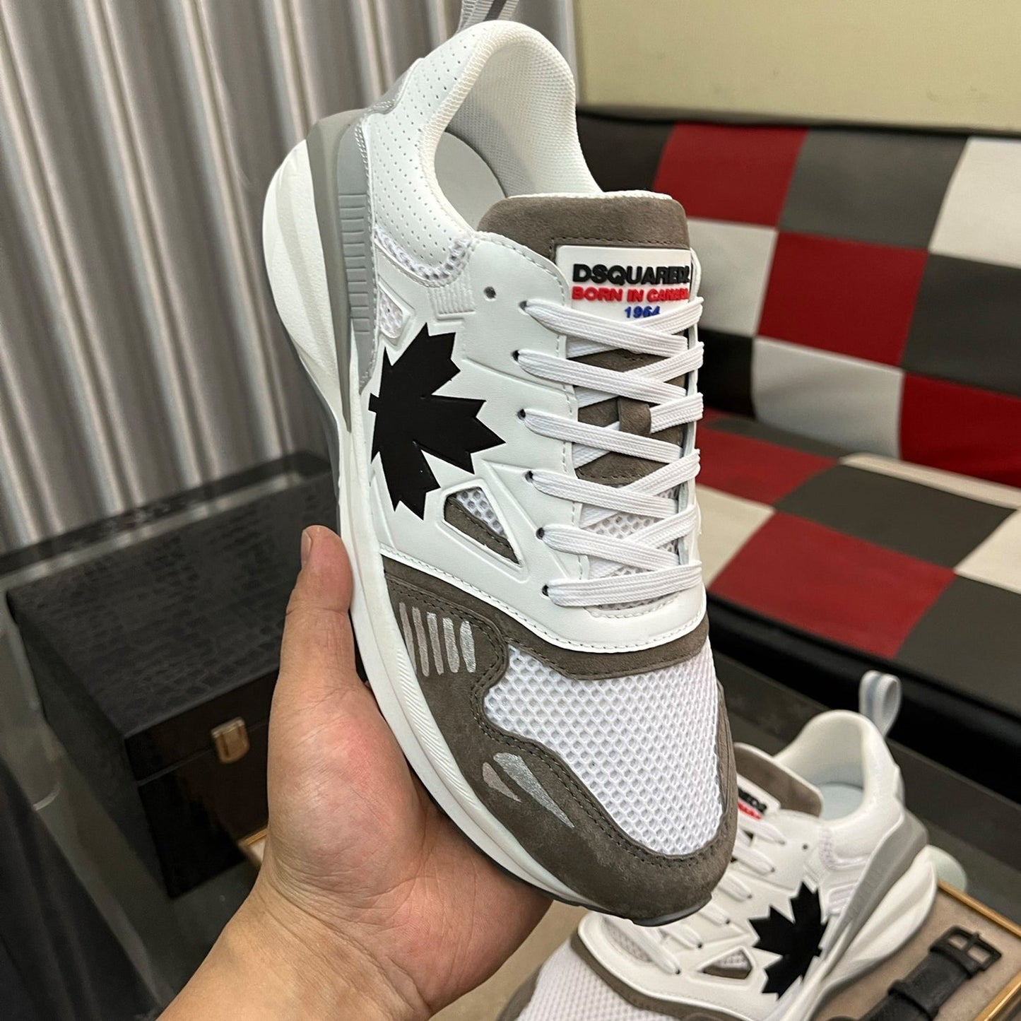 NEW-DSQ2 Couple Leather sneakers