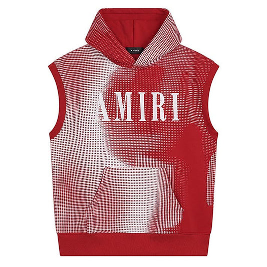 AMIRI Flock Hooded Sleeveless Sweatshirt