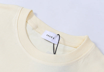 RHUDE Racing Crest F1 formula trendy couple T-shirts