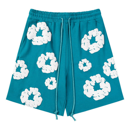 Denim Tears The Cotton Wreath Shorts Lake Blue