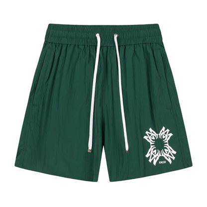 AMIRI Straight-Leg Mid-Length Logo-Print Swim Shorts