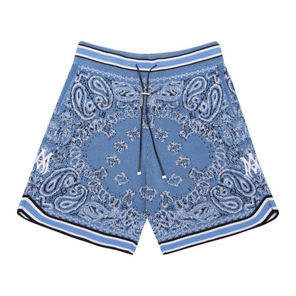 AMIRI Bandana Print B-Ball Drawstring Shorts