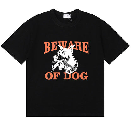 RHUDE Warning Logo Cotton Short-Sleeve T-Shirts